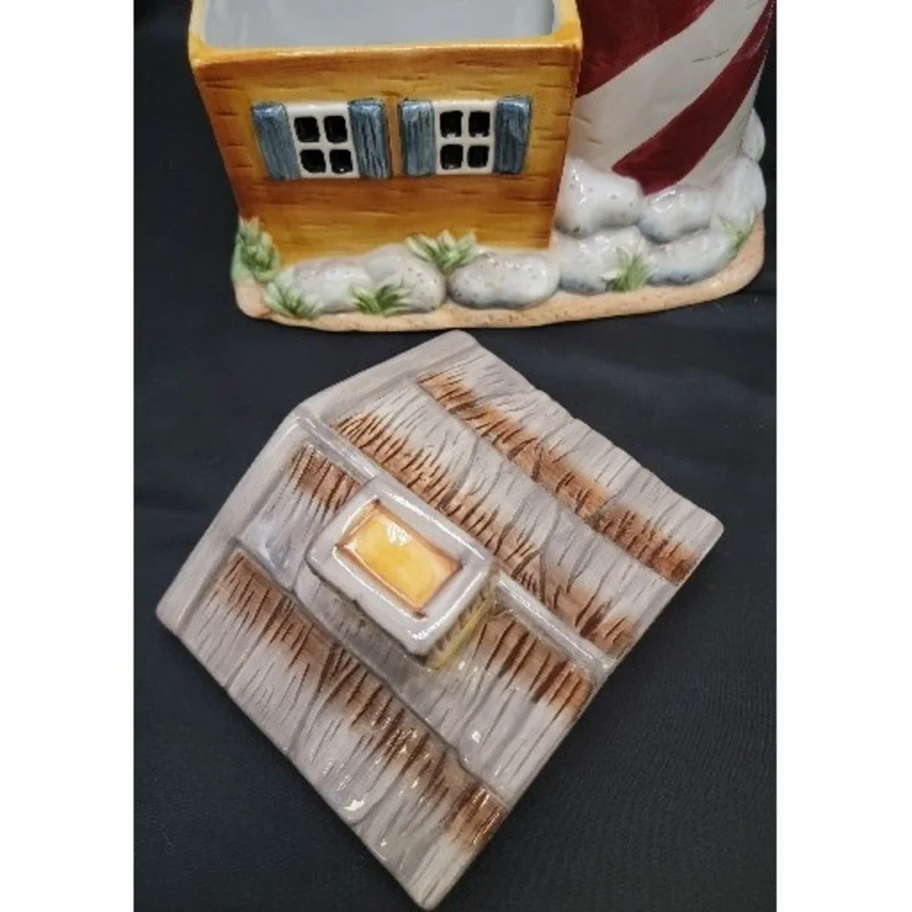 Cookie Jar Lighthouse Beach Home Nautical Kitchen Decor Storage Canister Gibson